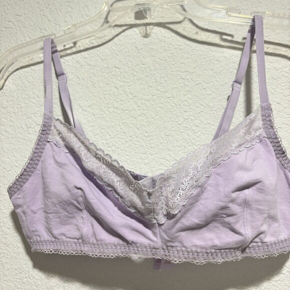 Savage x Fenty lilac purple unlined wirefree adjustable bra bralette size L EUC - Picture 3 of 8